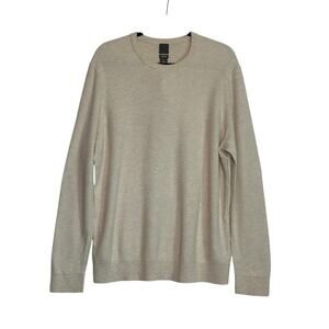 H&M beige long sleeves crew neck sweater size large